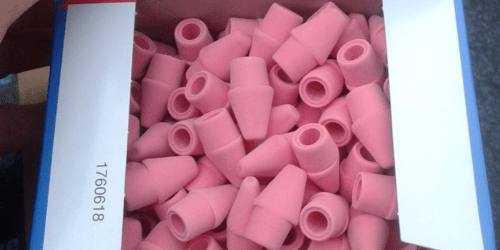 Paper Mate Arrowhead Pink Pearl Cap Erasers 144-Count Just $5.97 on Amazon (Reg. $16)