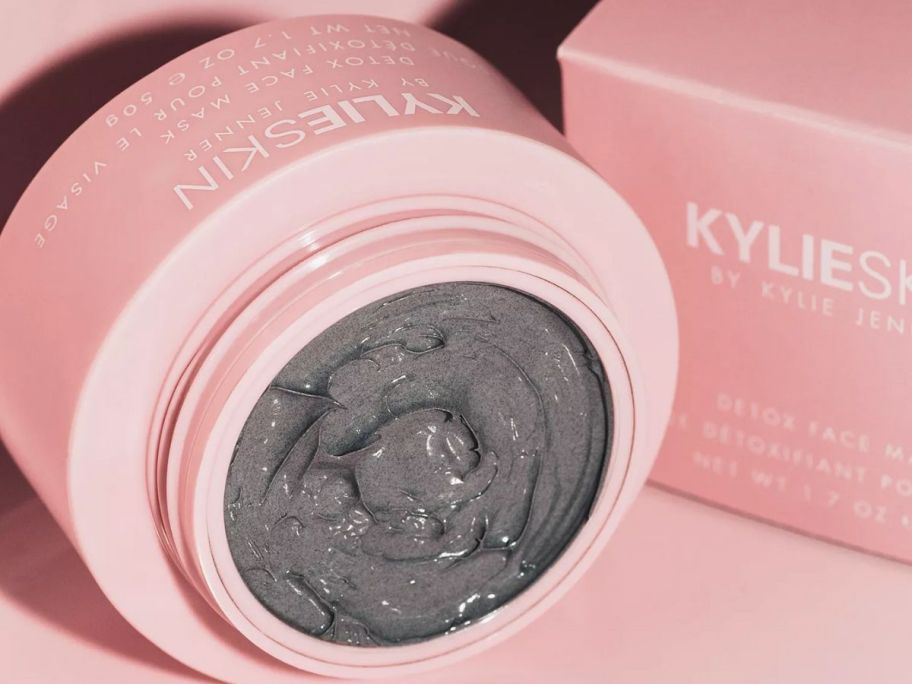 Kylie skin detox skincare mask opened showing the inside