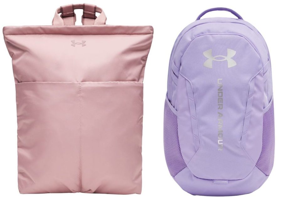 two different color backpacks from under armour