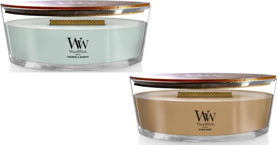 two warwick candles in different scents 