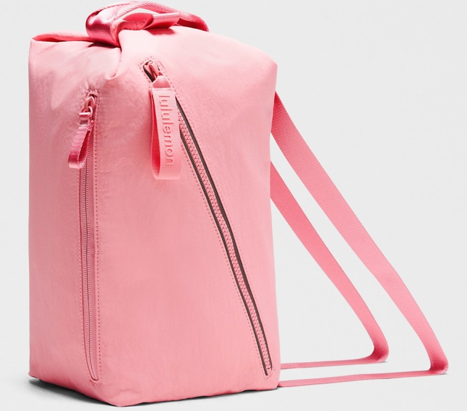 a pink convertible backpack