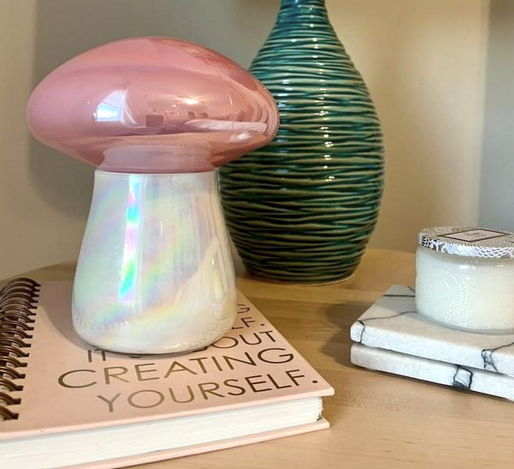 mushroom on book