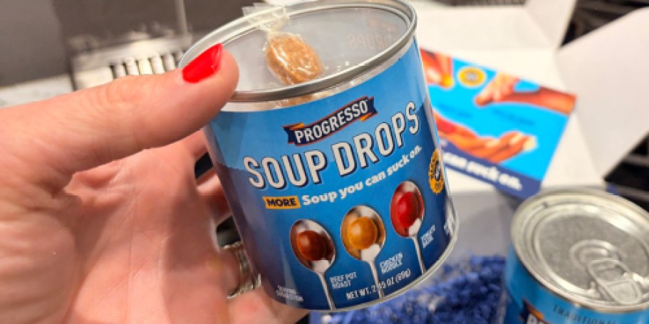 Grab The Viral “Soup You Can Suck On” Progresso Soup Drops at 9AM ET