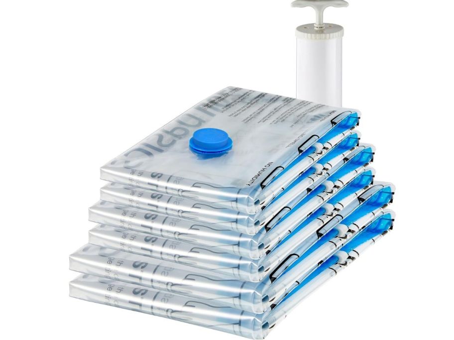 stock image of pump next to storage bags