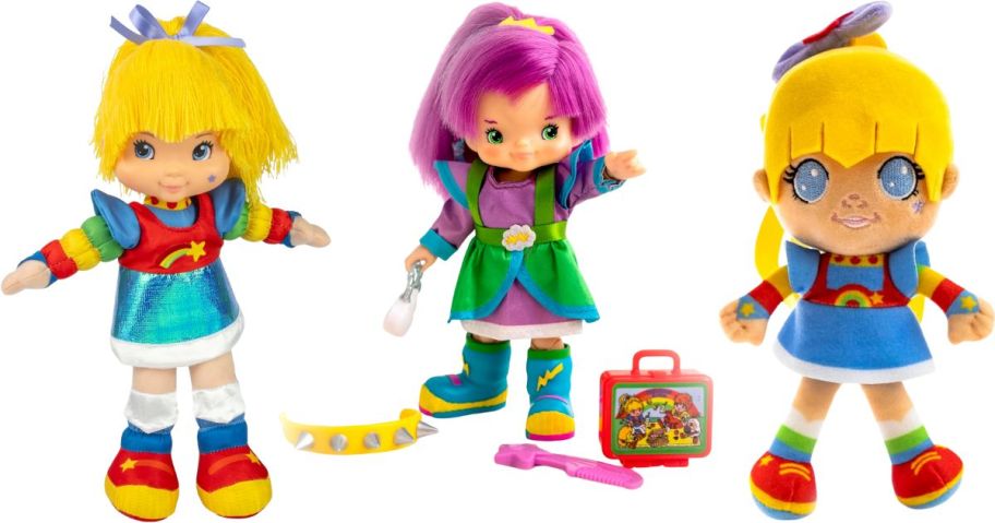 three rainbow brite dolls