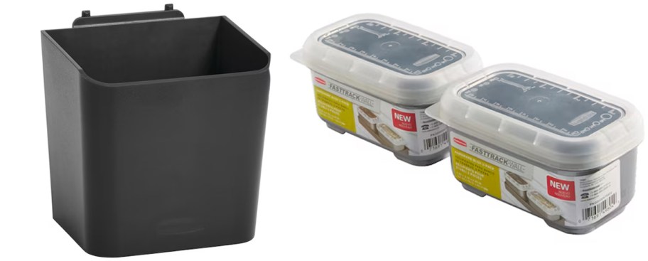 black and white rubbermaid bins 