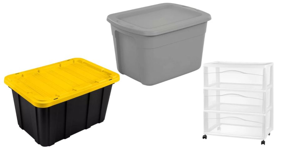 hefty and brightroom storage totes and drawer