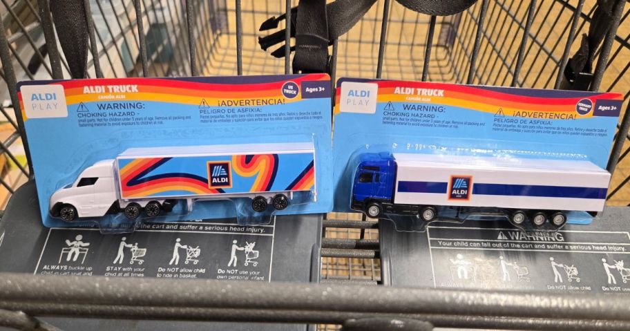 ALDI trucks inside of shopping cart
