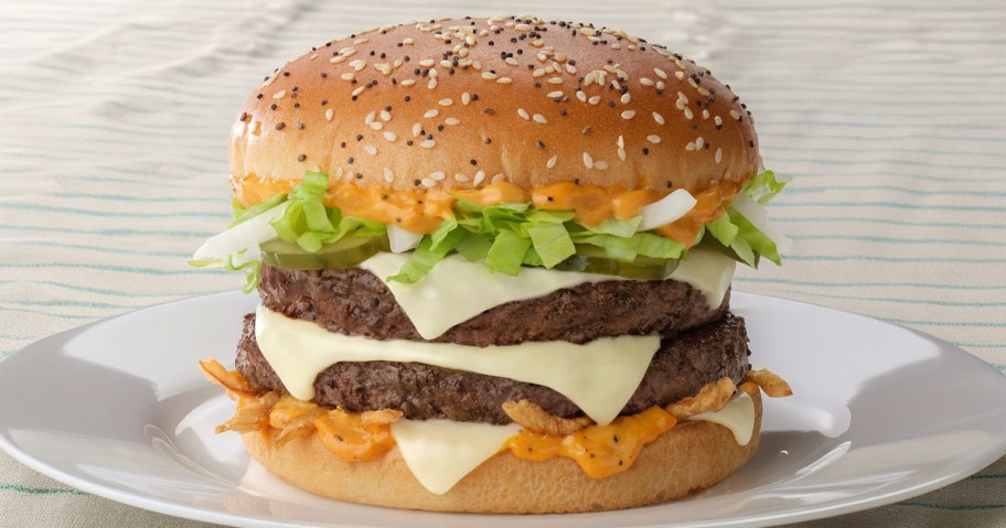 Big Arch Burger on a plate