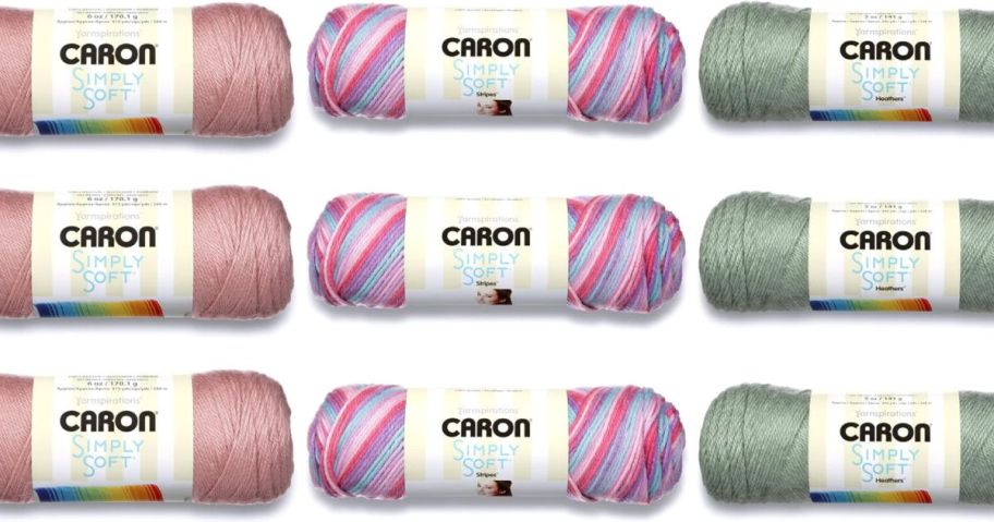 Stock images of Caron Yarn 