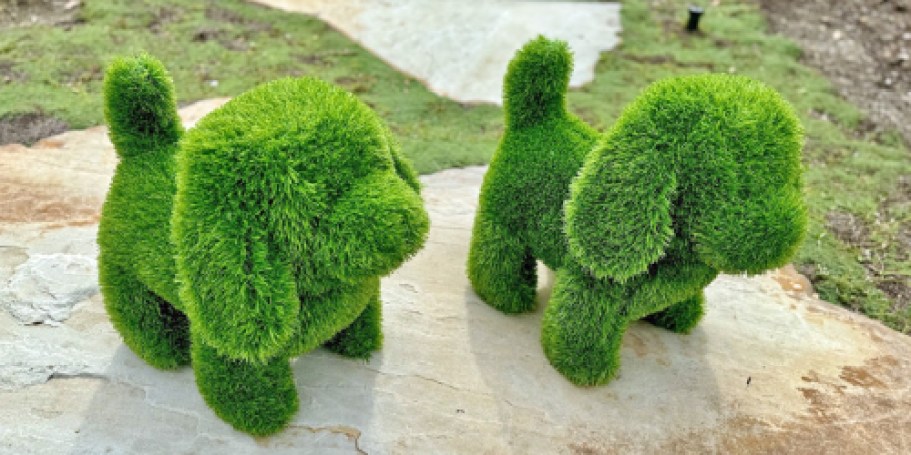 The Cutest Lowe’s Dog Topiaries Are Finally on Sale!