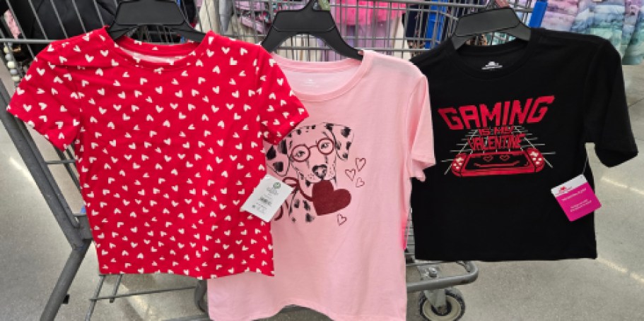 Walmart Valentine’s Day Tees & Sweatshirts from $1.50