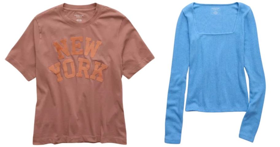 two women's american eagle tops