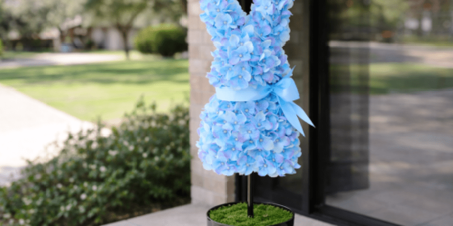 Hydrangea Bunny Topiary Just $24 on Walmart.com (Reg. $35) – Will Sell Out!