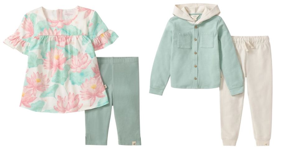 burt's bees baby shirt and pant sets