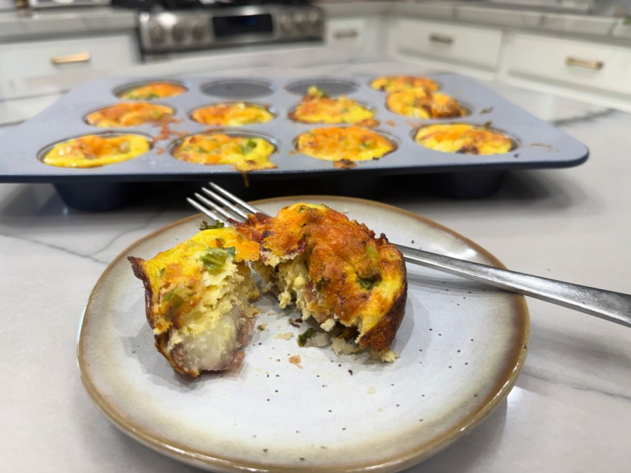 crispy potato egg cup cut in half