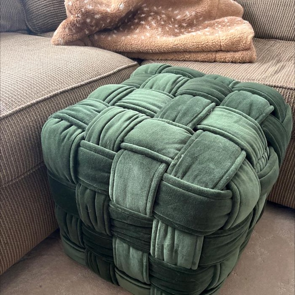 green pouf 