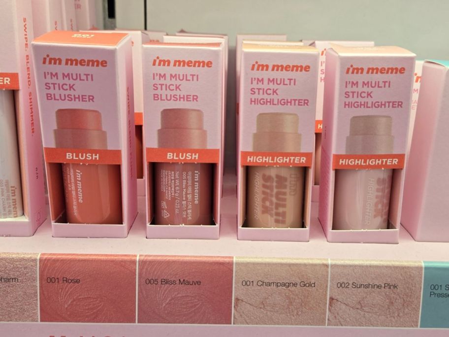 I'm Meme Multi Stick blusher and highlighters in store