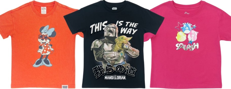 3 kids graphic tees