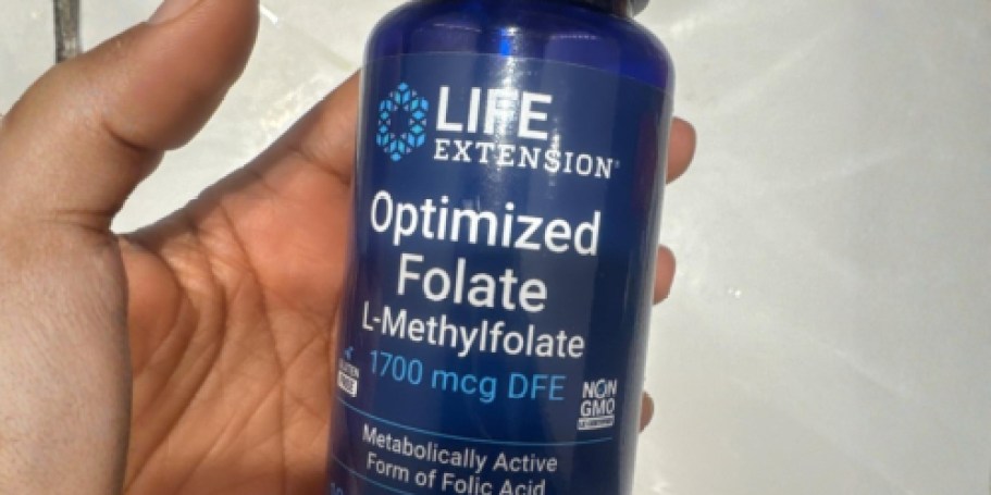 Life Extension Folate Supplement 100-Count JUST $3 Shipped on Amazon (Reg. $11)