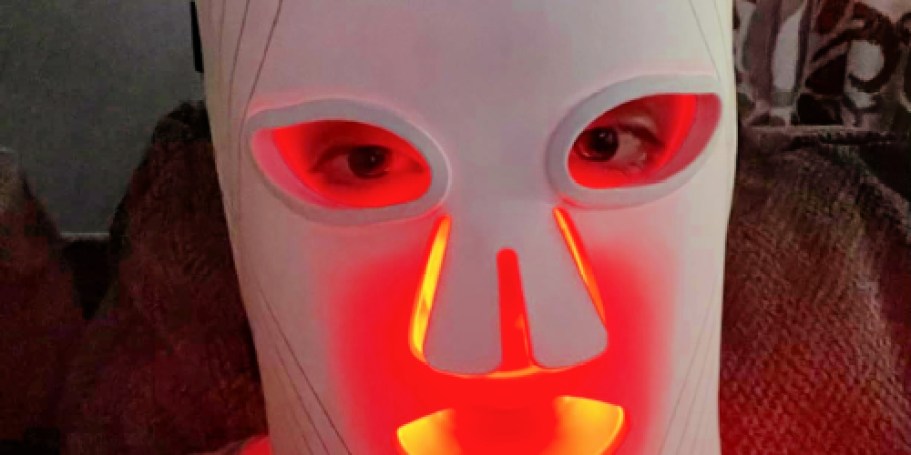 Red Light Therapy Face Mask Just $119.70 Shipped on Amazon | Targets Wrinkles & Pores