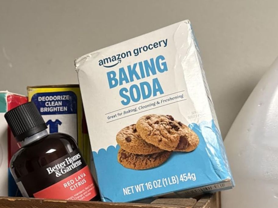 Amazon Grocery Baking Soda 16oz box in pantry