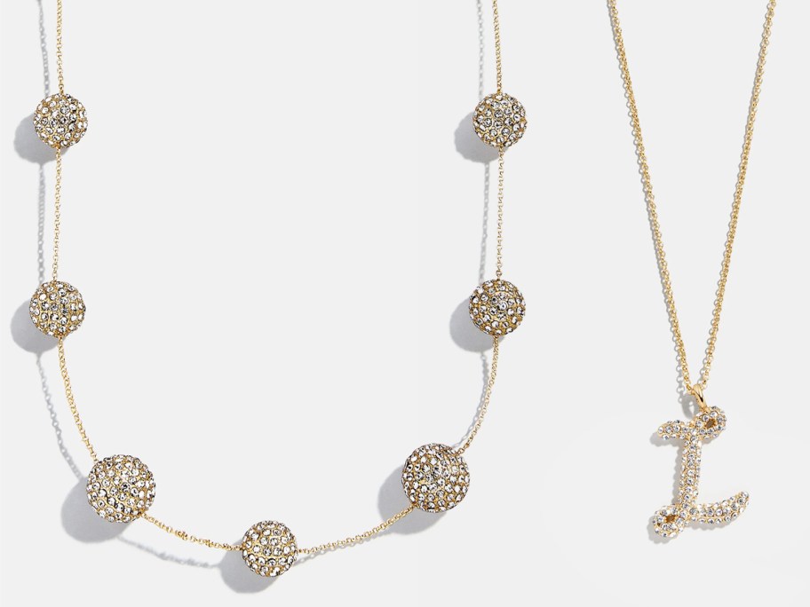 BaubleBar Blair Necklace and BaubleBar Signature Initial Necklace
