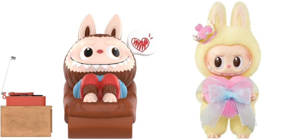 two different Labubu dolls 