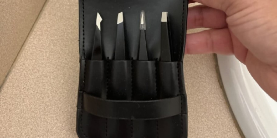 Tweezer Set w/ Travel Case Only $4.99 on Amazon