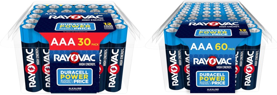 two packs of Rayovac AAA Batteries