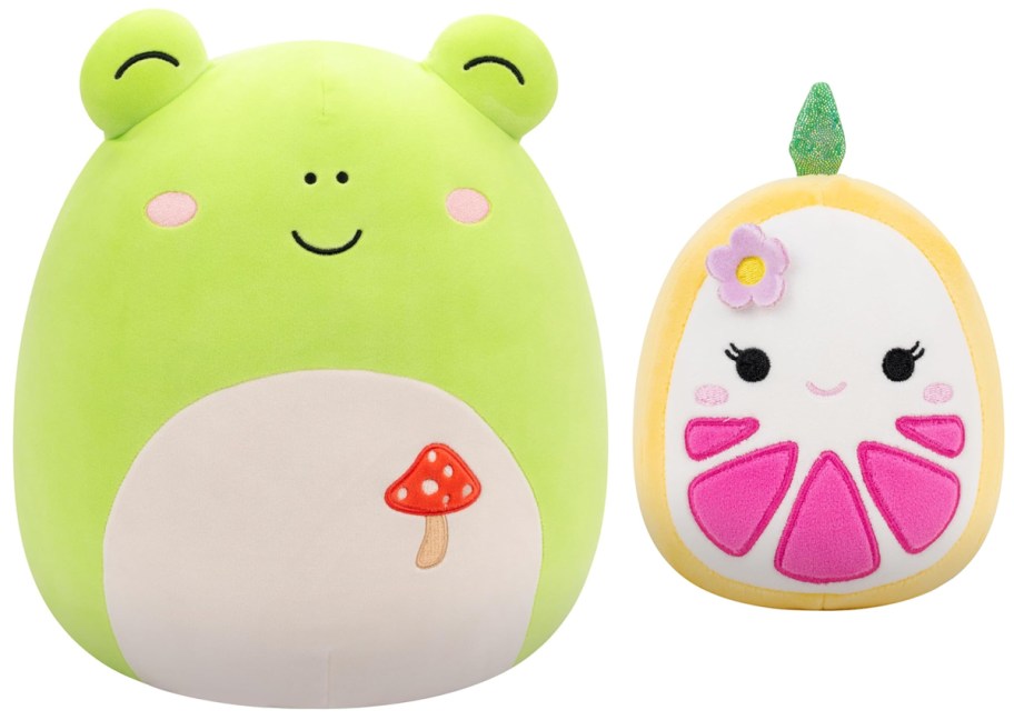 Squishmallows 14 Wendy The Frog, 5 Eleanor The Yellow Grapefruit