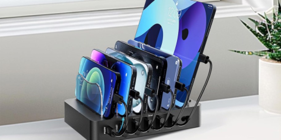 Charging Station Only $12.99 on Amazon (Reg. $26) – Charge Up to 6 Devices at Once!
