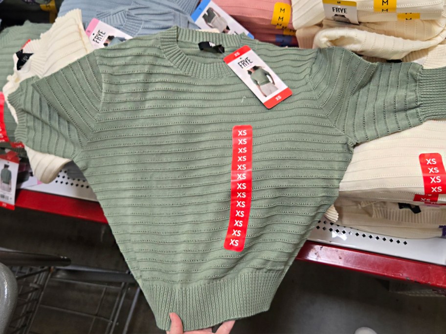 green short sleeve sweater 