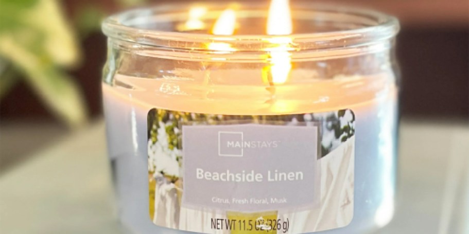 Walmart Mainstays 3-Wick Jar Candles Only $3