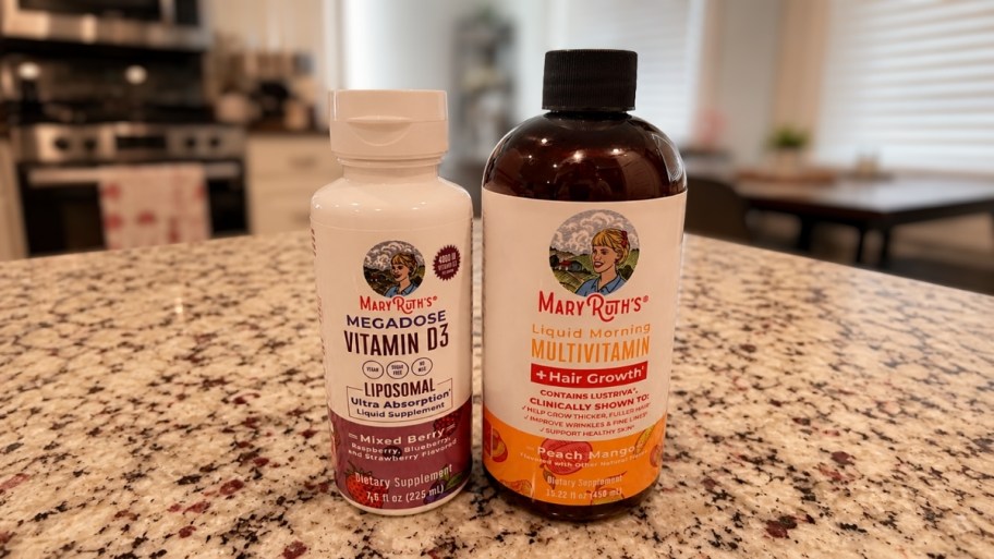 a bottle of mary ruths D3 and morning multi vitamin
