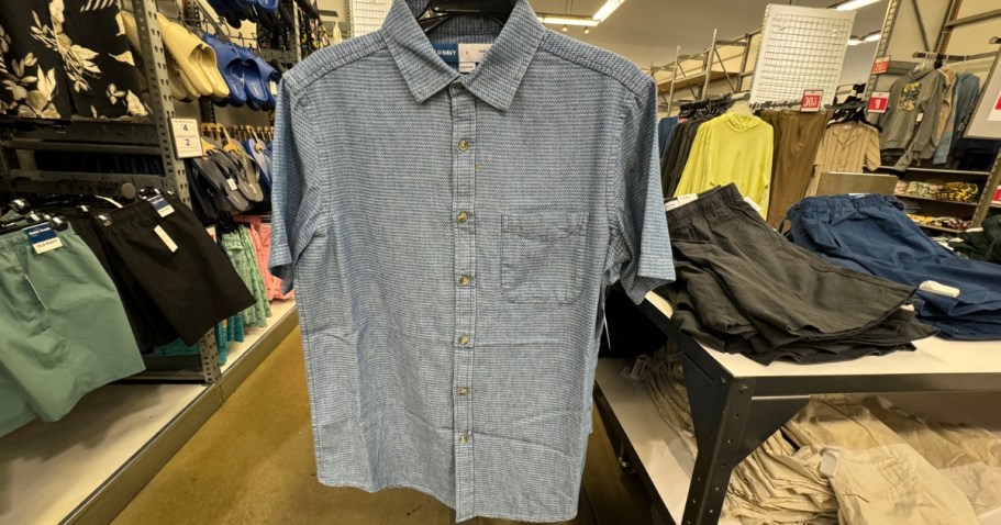Today ONLY: Old Navy Men’s Button-Down Shirts Only $14 (Reg. $30)