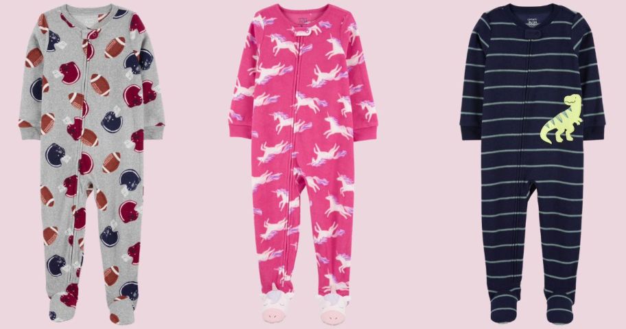 three sams club kids pajamas
