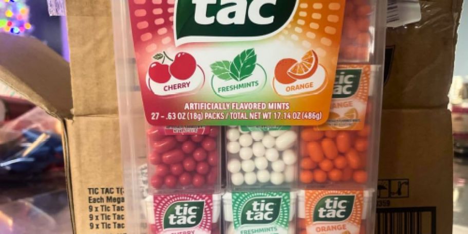 Tic Tac Mega Box Just $17.92 Shipped on Amazon (Filled w/ 27 Packs!)