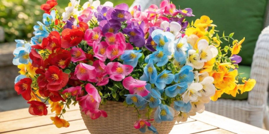 50% Off Artificial Flowers on Amazon (No-Maintenance Spring Color!)
