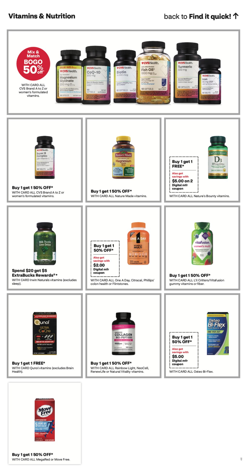 page from CVS ad