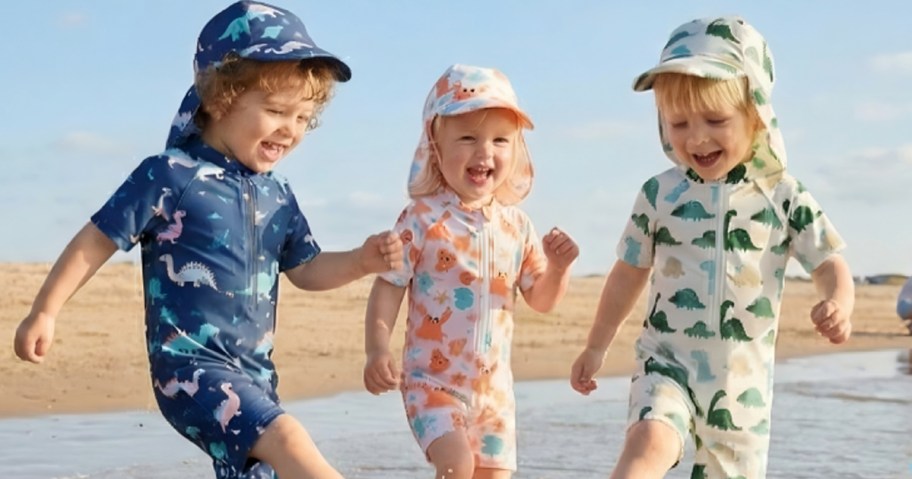 kids playing at the beach