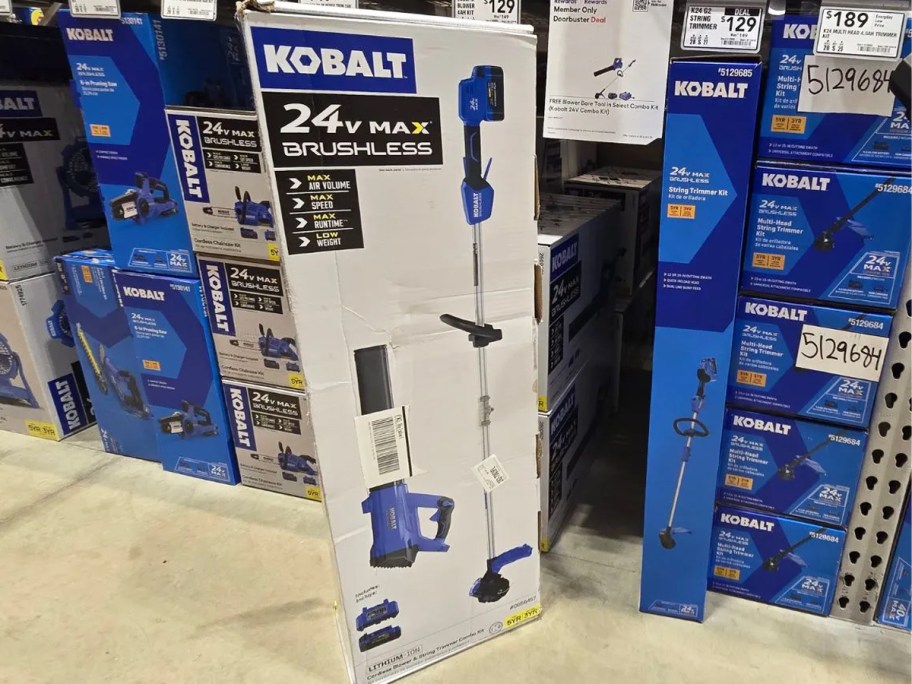 Kobalt String Trimmer & Leaf Blower Combo box in store