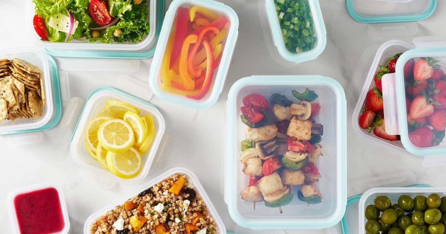 Member's Mark 24-Piece Plastic Food Storage Set on counter