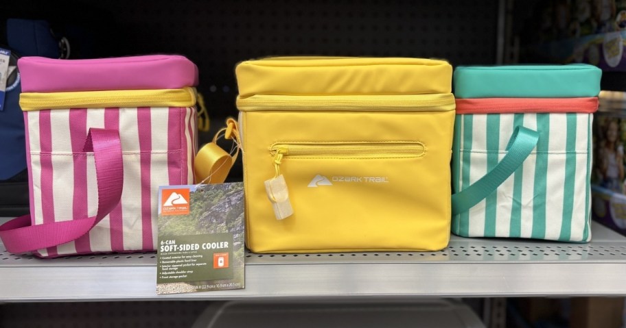 ozark trail can coolers in 3 colors on store shelf