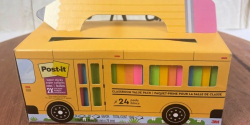 Post-It Notes 24-Pack School Bus Carry Case Just $14.93 Shipped on Amazon
