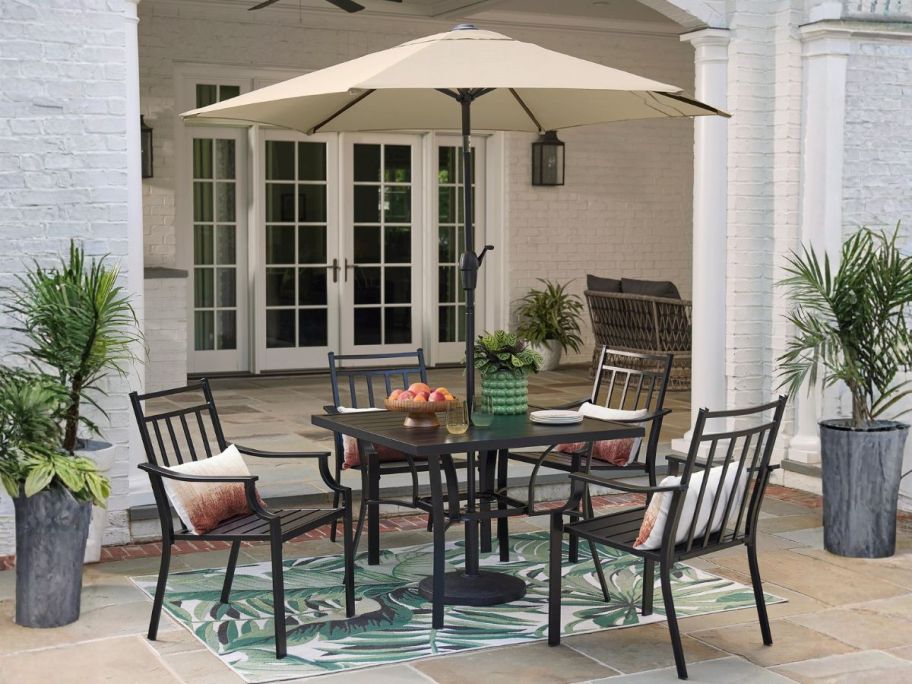 Style Selections Ashton 5-Piece Black Patio Dining Set