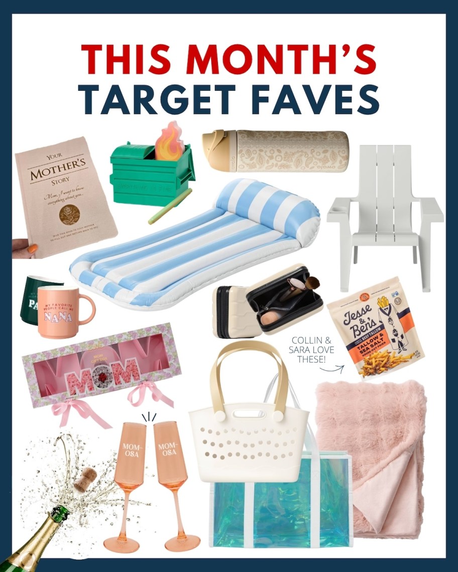 this months target faves collage graphic of various products