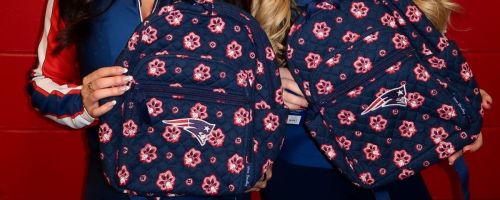 women holding backpacks from Vera Bradley NFL Collection
