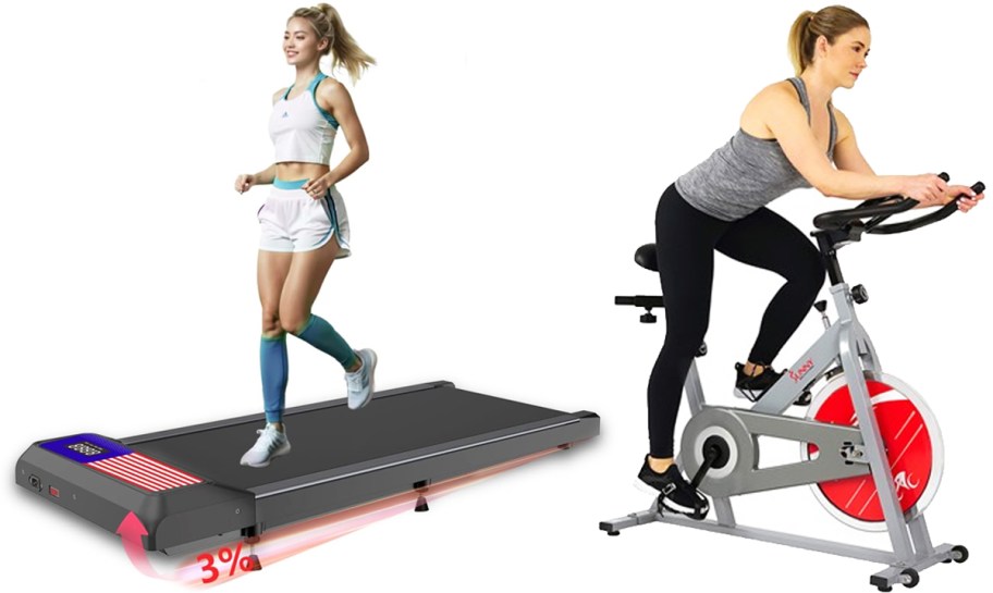 walking pad and exercise bike