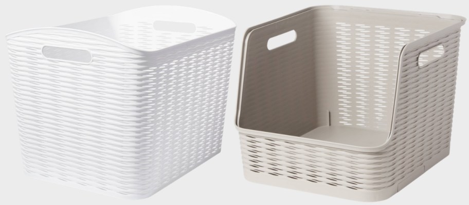 storage basjet and stackable bin